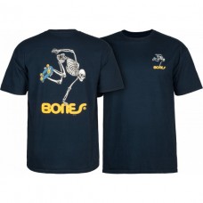 Bones Sk8board Skeleton Navy Lg Tshirt
