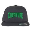 Creature Mono Logo Snapback Structured Hat DK Grey Creature Mono Logo Snapback Structured Hat DK Grey