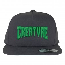Creature Mono Logo Snapback Structured Hat DK Grey