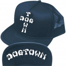 Dogtown Cross Letters Flip Mesh Hat Adj Navy