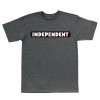 Independent Bar Logo SS Heavyweight T-Shirt Dark Heather Med Mens 