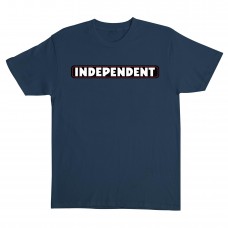 Independent Bar Logo SS Heavyweight T-Shirt Blue Dusk Med Mens 