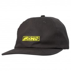 Krooked Adj Moonsmile Script Strapback Charcoal Yellow