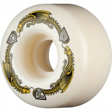 Powell Dragon Formula Yellow 95a 54x34mm Off White V4 Wheels