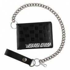Santa Cruz Check Web Strip Chain Wallet Black