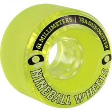 Sector 9 Nineball Cruiser Wheels 61mm Yellow 78a Duro