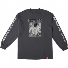 Spitfire Inferno Sleeve LS Tshirt LG Charcoal Black White