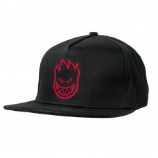 Spitfire Bighead Snapback Hat Black Red 