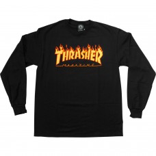 Thrasher Flames LS Tshirt LG Black Yellow