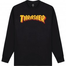 Thrasher Stacked LS Tshirt LG Black
