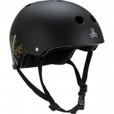 Triple 8 Certified Sweatsaver Sm-Med Sky Brown Matte Black Helmet