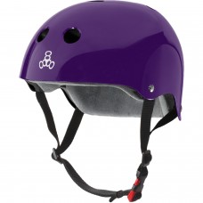 Triple 8 Certified Sweatsaver Lg-XL Purple Gloss Helmet