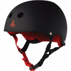 Triple 8 Helmet Blk Rubber Red Xl