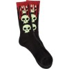 Zero 3 Skull Blood Crew Socks Black/Glow 1pr